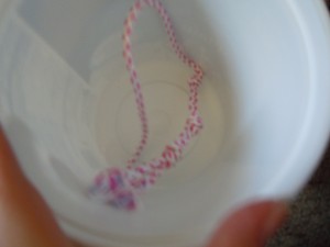 knots inside the yogurt container