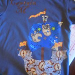 The finished pirate shirt (which, per his mother, gets worn AT LEAST weekly. Yeah!!)